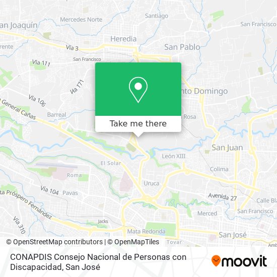 CONAPDIS Consejo Nacional de Personas con Discapacidad map