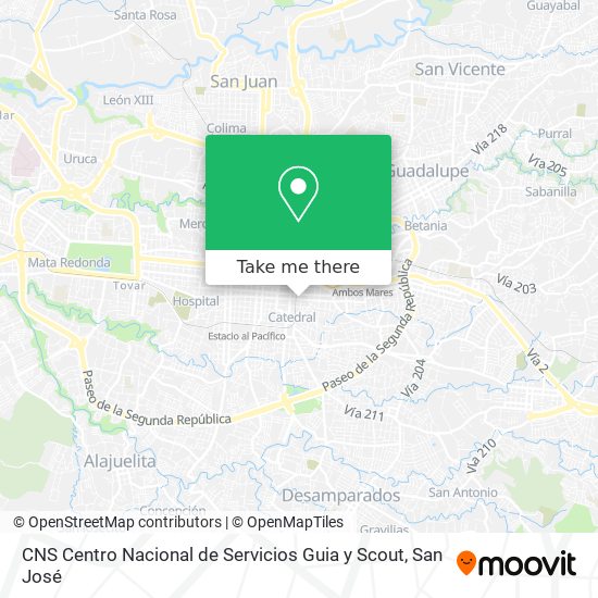 CNS Centro Nacional de Servicios Guia y Scout map