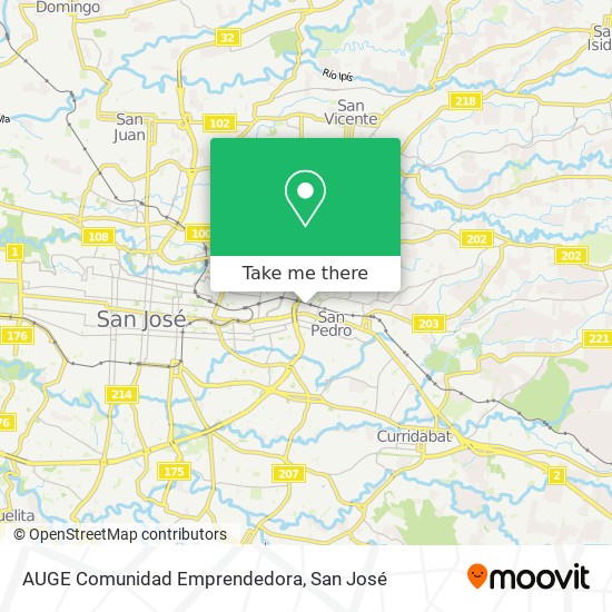 AUGE Comunidad Emprendedora map