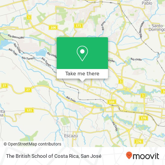 The British School of Costa Rica map