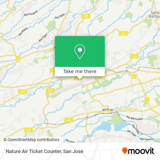 Nature Air Ticket Counter map
