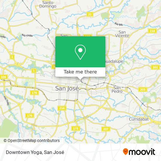 Downtown Yoga map