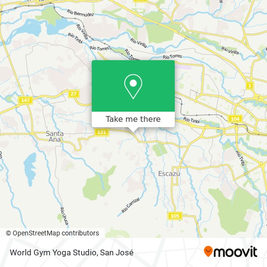 Mapa de World Gym Yoga Studio