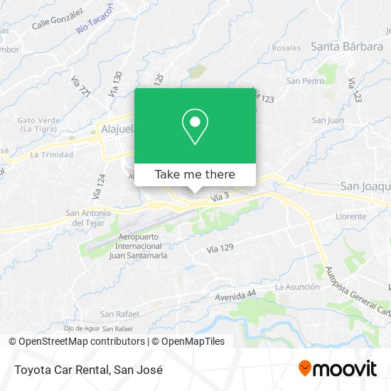 Toyota Car Rental map