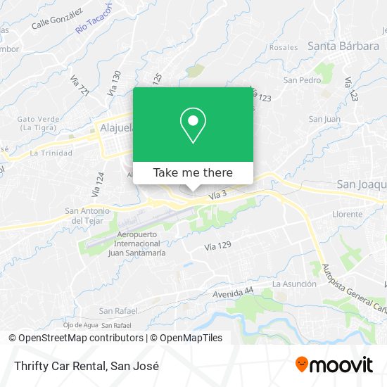 Mapa de Thrifty Car Rental