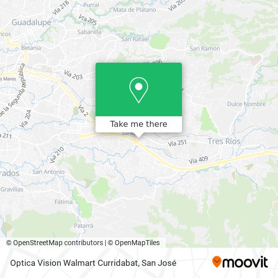 Optica Vision Walmart Curridabat map