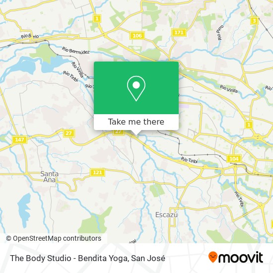 The Body Studio - Bendita Yoga map