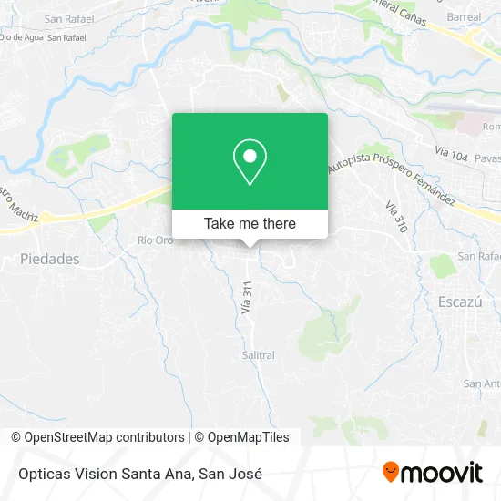 Opticas Vision Santa Ana map