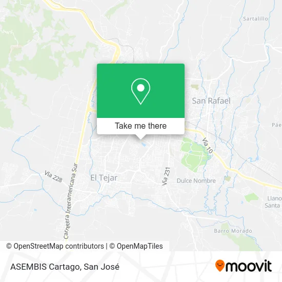 ASEMBIS Cartago map