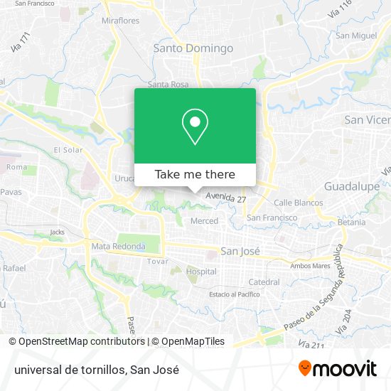 universal de tornillos map