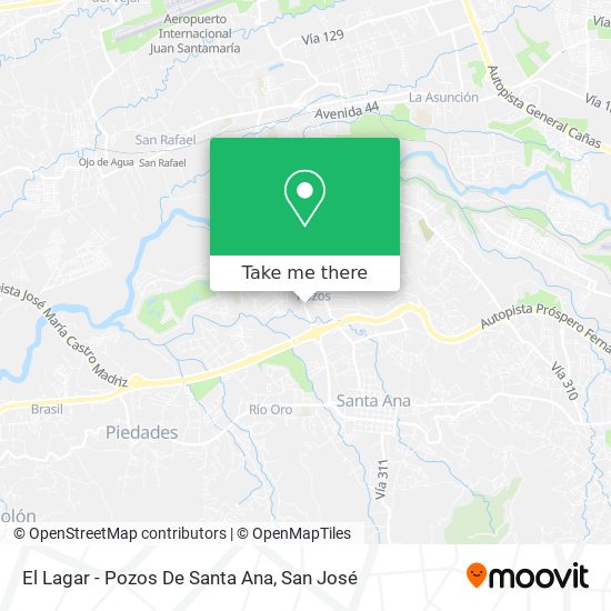 El Lagar - Pozos De Santa Ana map