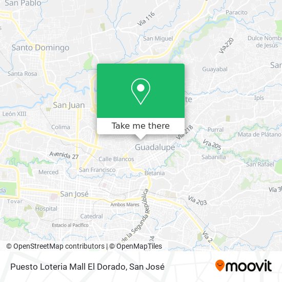 Puesto Loteria Mall El Dorado map