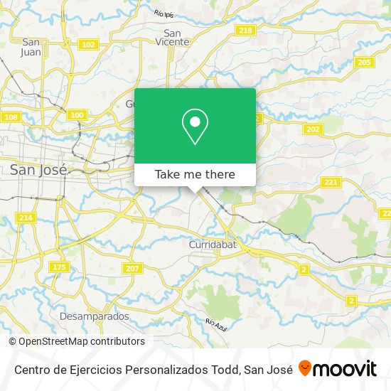 Mapa de Centro de Ejercicios Personalizados Todd