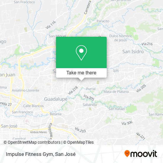 Mapa de Impulse Fitness Gym