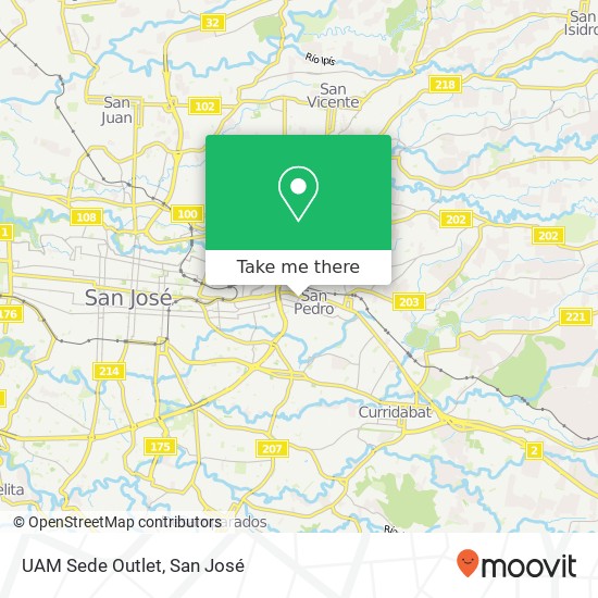 UAM Sede Outlet map