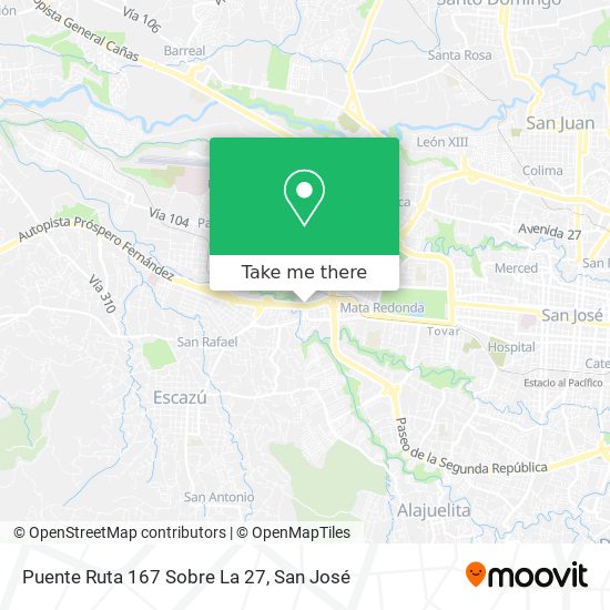 Mapa de Puente Ruta 167 Sobre La 27