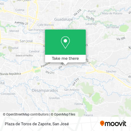Mapa de Plaza de Toros de Zapote
