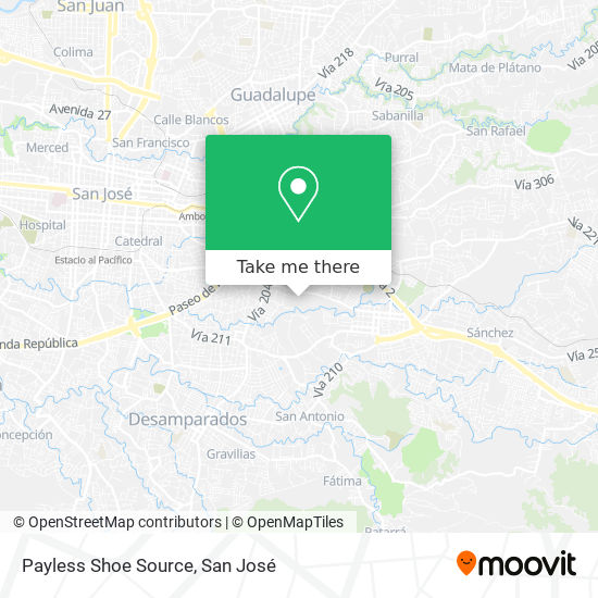 Payless Shoe Source map