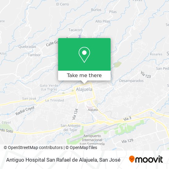 Antiguo Hospital San Rafael de Alajuela map