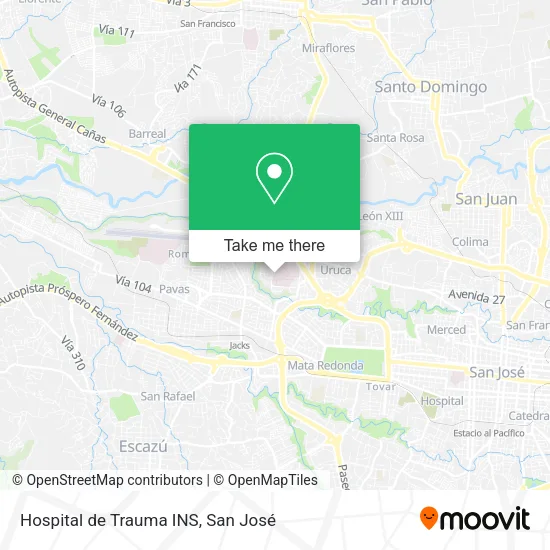 Hospital de Trauma INS map