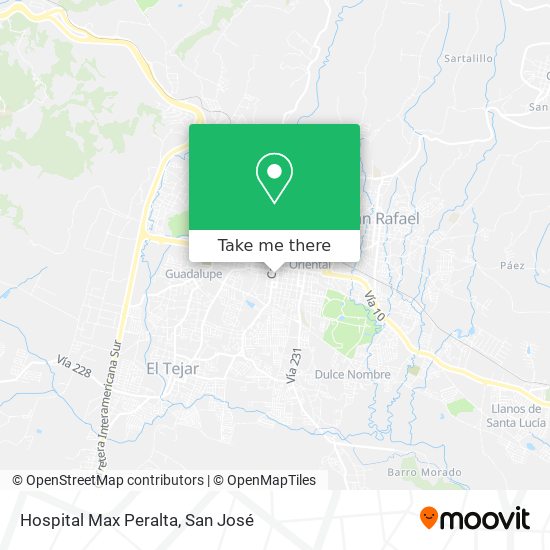 Hospital Max Peralta map