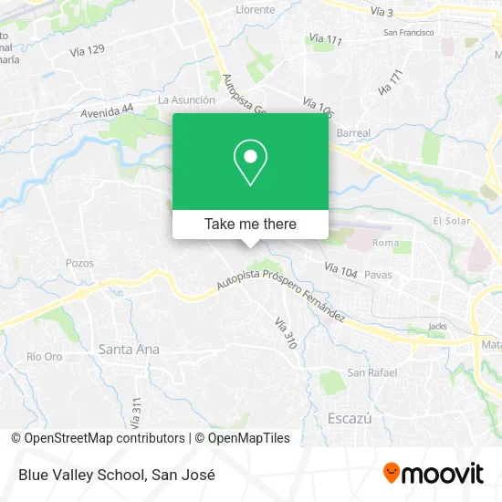 Mapa de Blue Valley School
