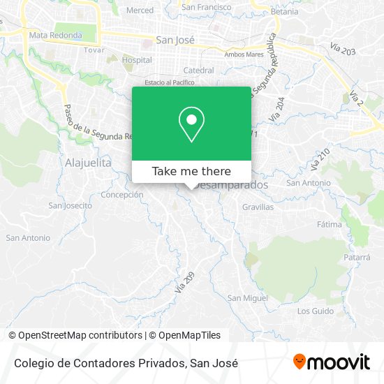Colegio de Contadores Privados map