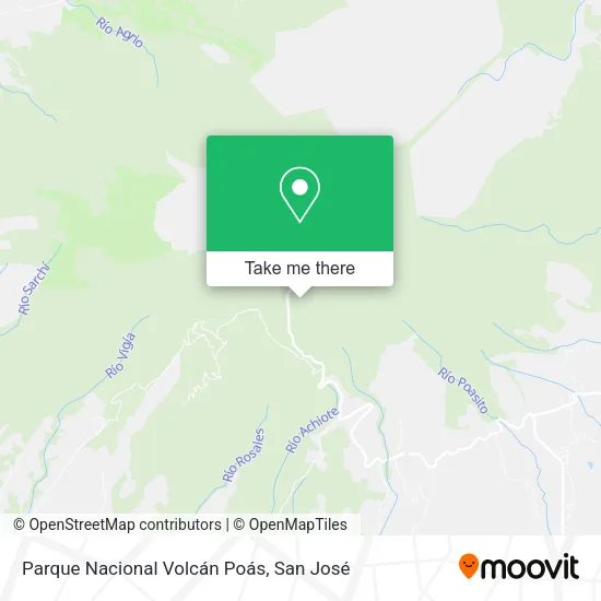 Parque Nacional Volcán Poás map