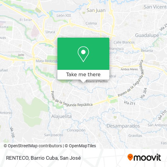 Mapa de RENTECO, Barrio Cuba