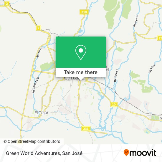 Green World Adventures map