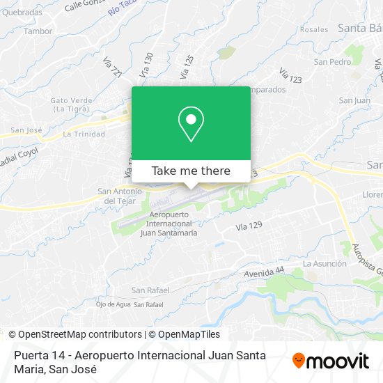 Puerta 14 - Aeropuerto Internacional Juan Santa Maria map