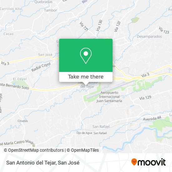San Antonio del Tejar map