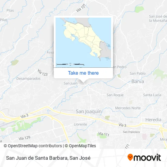 Mapa de San Juan de Santa Barbara