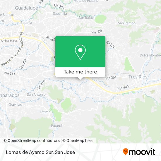 Mapa de Lomas de Ayarco Sur