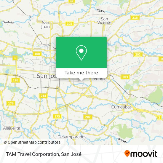 TAM Travel Corporation map