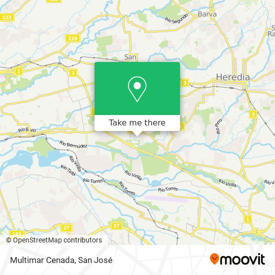 Multimar Cenada map