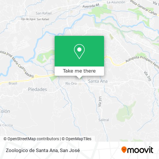 Zoologico de Santa Ana map
