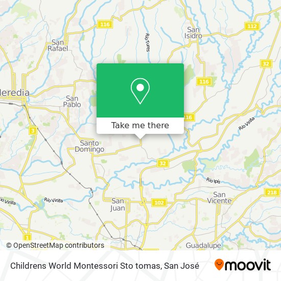 Childrens World Montessori Sto tomas map