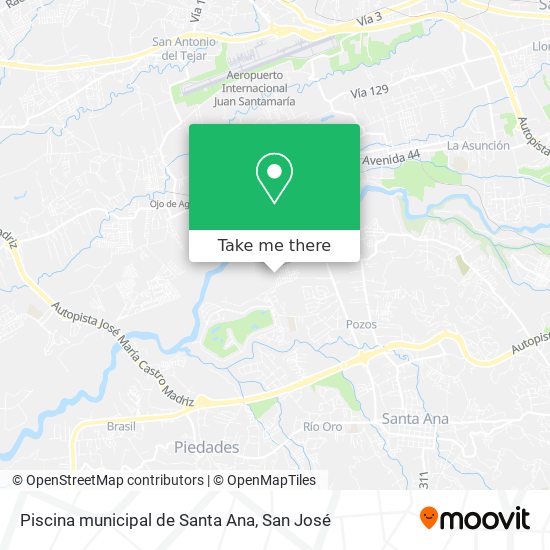 Piscina municipal de Santa Ana map