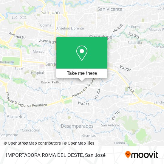 IMPORTADORA ROMA DEL OESTE map