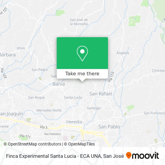 Finca Experimental Santa Lucia - ECA UNA map