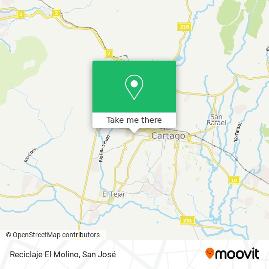 Reciclaje El Molino map