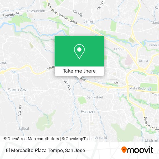 Mapa de El Mercadito Plaza Tempo