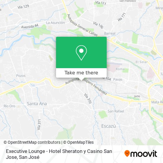 Executive Lounge - Hotel Sheraton y Casino San Jose map