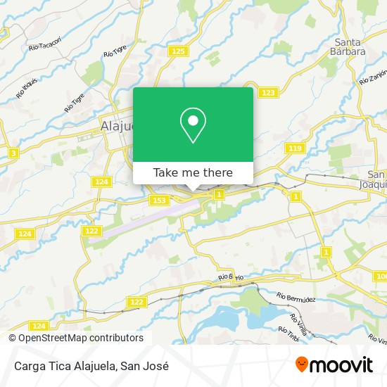 Carga Tica Alajuela map