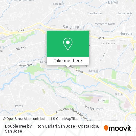 DoubleTree by Hilton Cariari San Jose - Costa Rica map