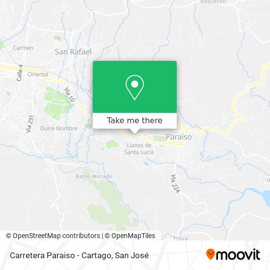 Carretera Paraiso - Cartago map