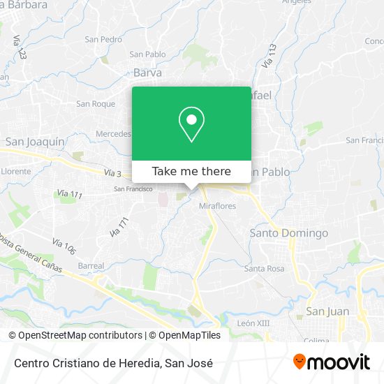 Centro Cristiano de Heredia map