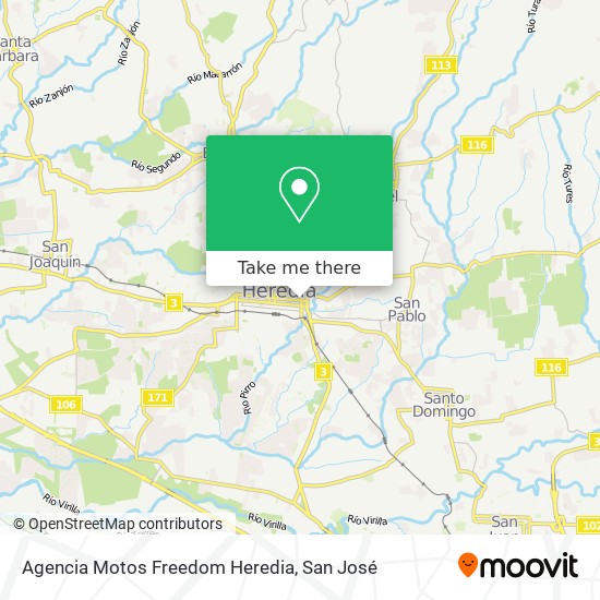 Agencia Motos Freedom Heredia map