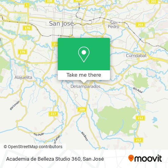 Academia de Belleza Studio 360 map